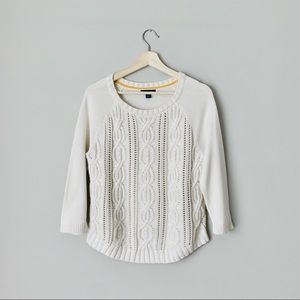 {Tommy Hilfiger} White Knit Sweater